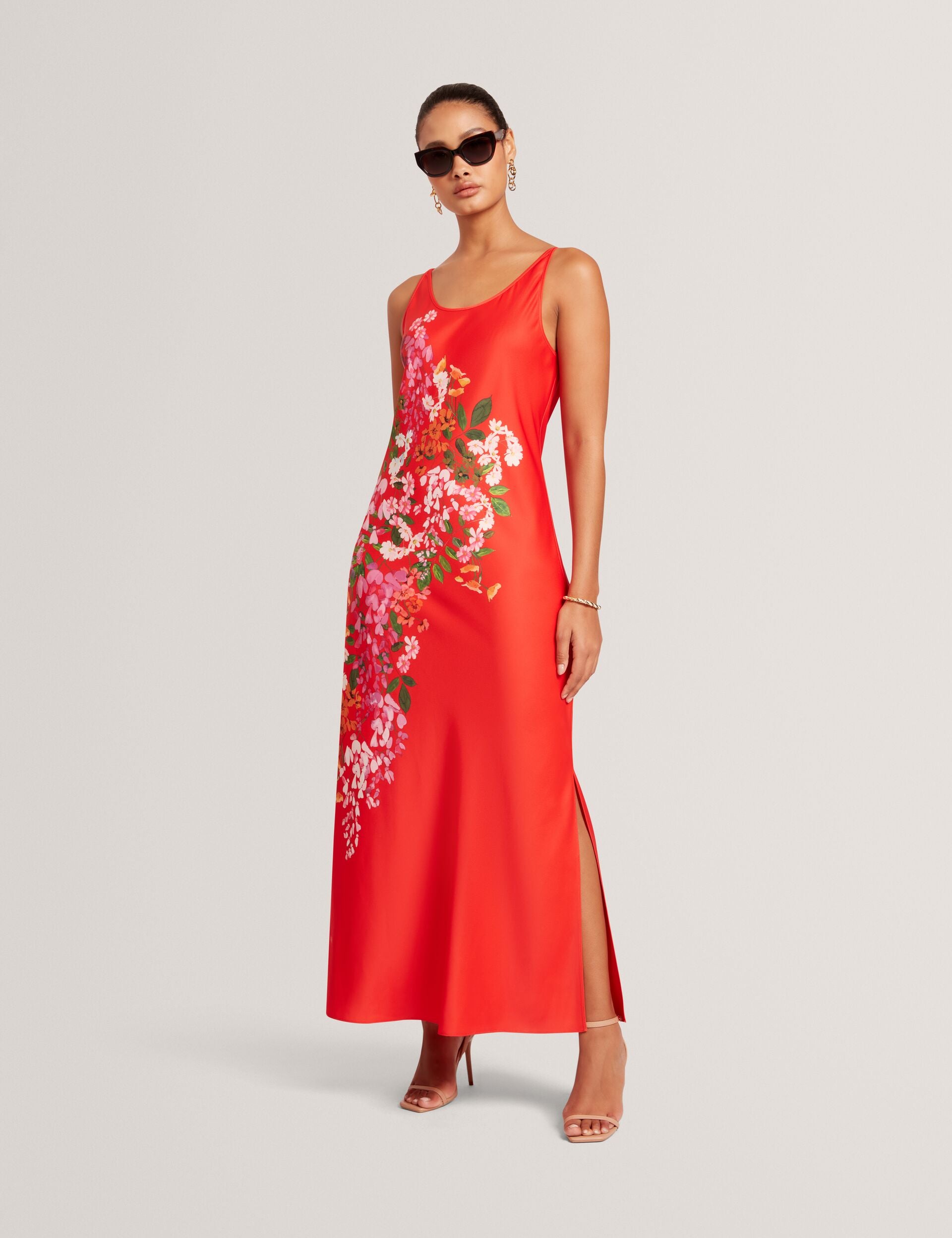 Melia | Sage Lace Scoop-Neck Midi Dress