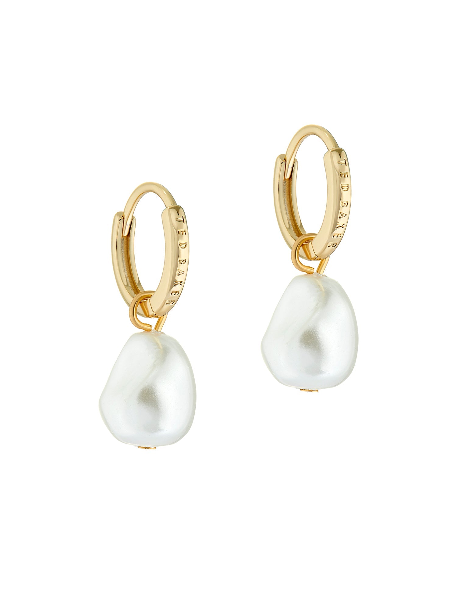 Persia Pearl Huggie Earrings Pearl