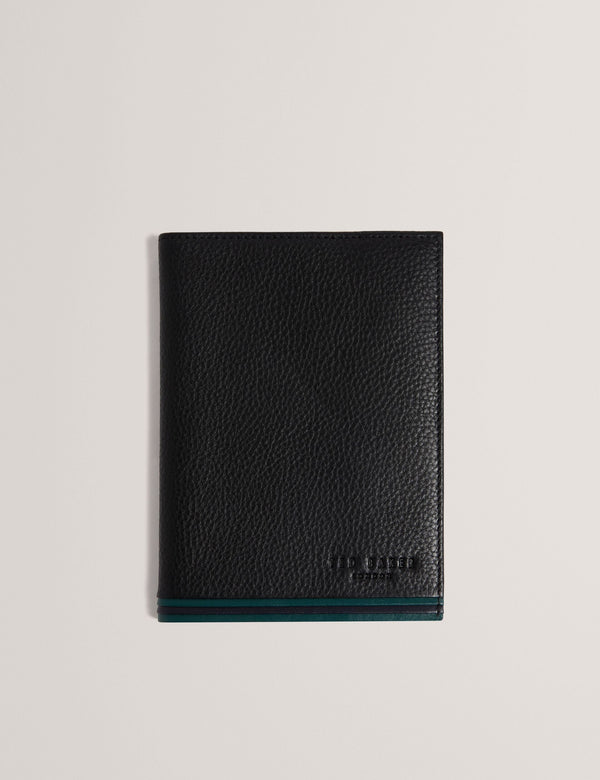 Ted Baker Stripe Leather Passport Travel Set