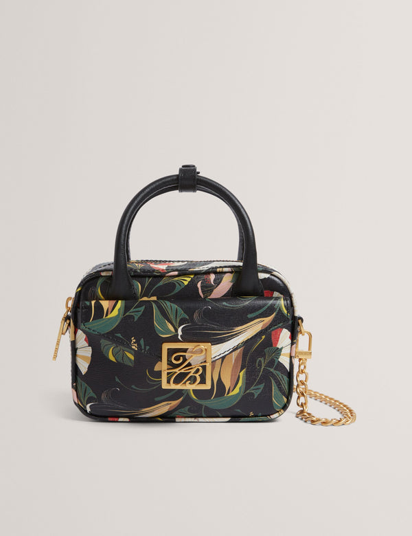 Ted Baker Botanical Print Mini Leather Camera Bag