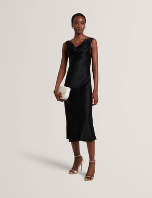 Ted Baker Satin Cowl Neck Midi Slip Dress