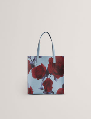 Ted Baker Rose Print PU Large Icon Tote Bag