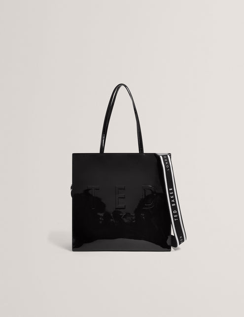 Ted Baker Patent Webbing Strap Large Icon Tote Bag
