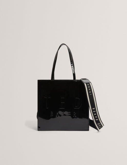 Ted Baker Patent Webbing Strap Small Icon Tote Bag