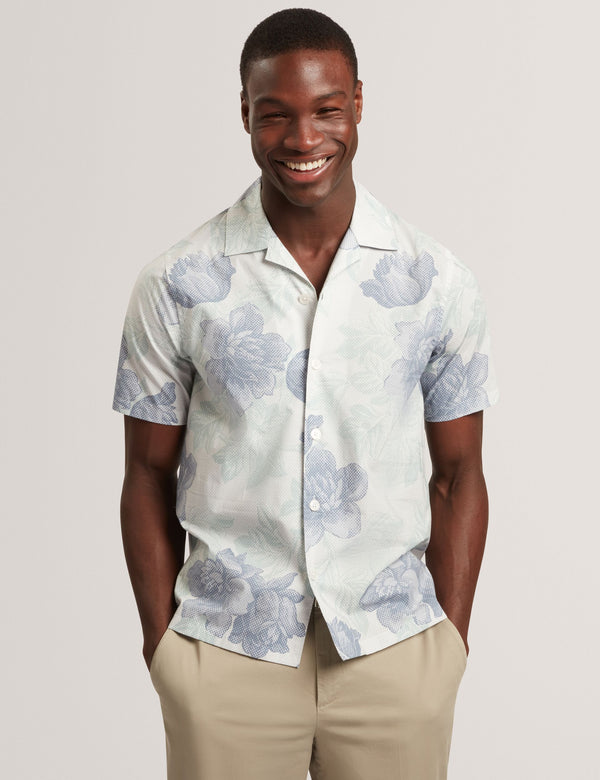 Ted Baker Relaxed Shaded Floral Short Sleeve Shirt