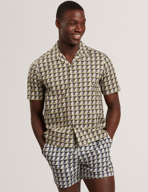 Ted Baker Relaxed Fit Painted Geo Print Shirt