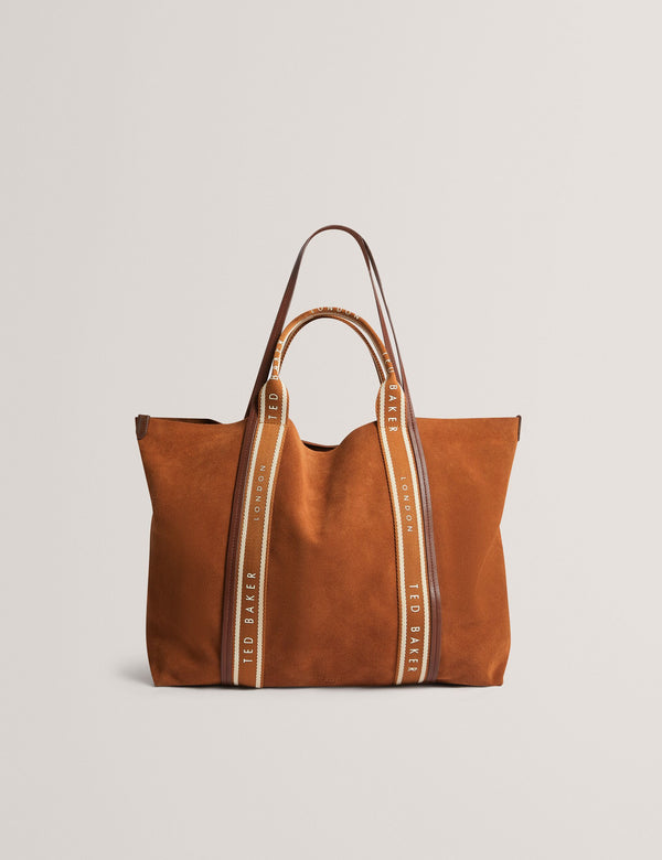 Ted Baker Suede Webbing Trim Large Shopper Bag