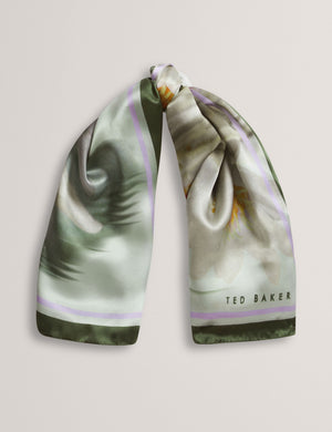 Ted Baker Lily Print Pure Silk Square Scarf