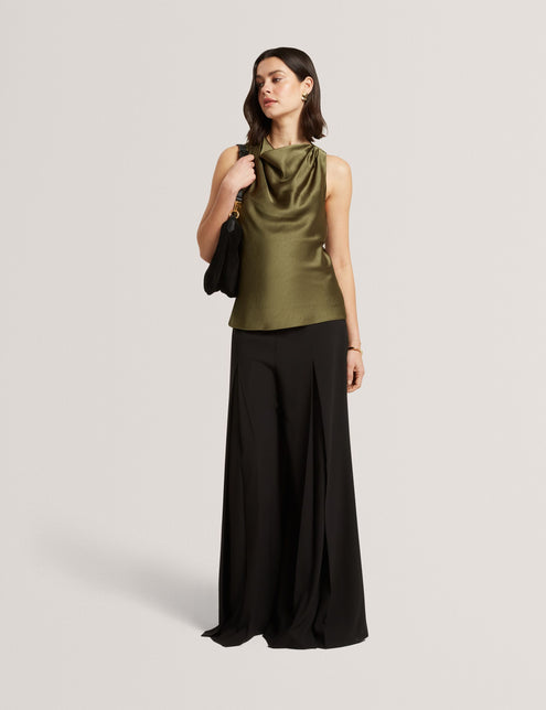Ted Baker Satin Cowl Neck Sleeveless Top