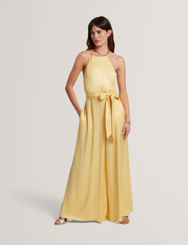 Ted Baker Halterneck Belted Wide Leg Jumpsuit