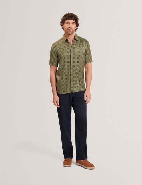 Ted Baker Geometric Tile Print Short Sleeve Shirt
