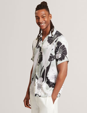 Ted Baker Botanical Print Short Sleeve Resort Shirt