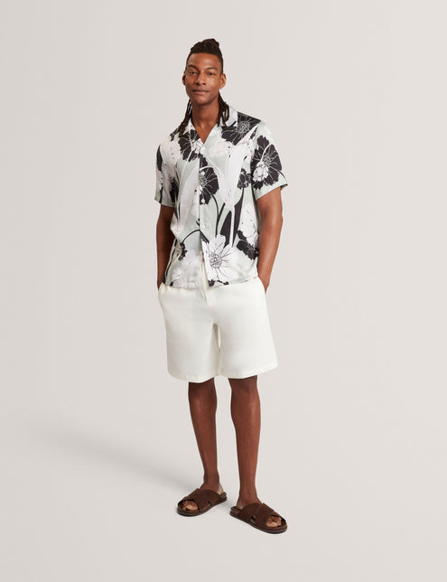 Ted Baker Botanical Print Short Sleeve Resort Shirt