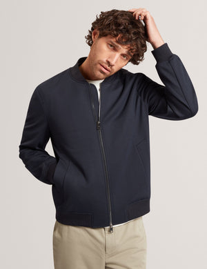 Ted Baker Jersey Zip-Through Bomber Jacket