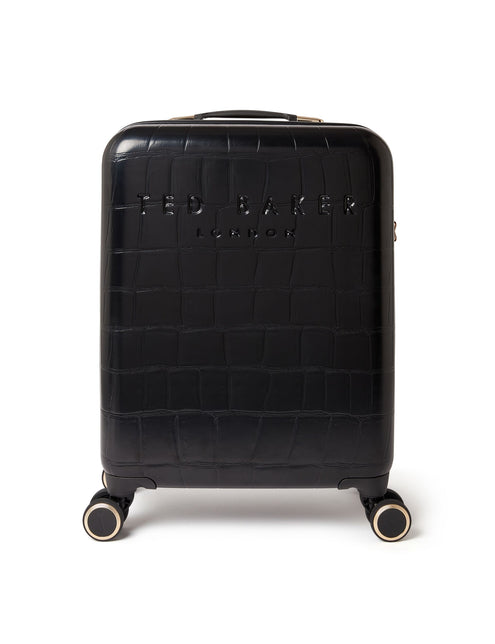 Ted Baker Croc Texture 4-Wheel Hard Cabin Suitcase