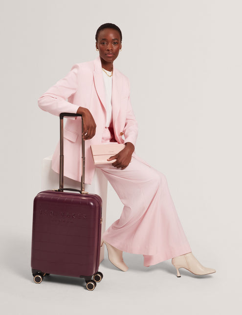 Ted Baker Croc Texture 4-Wheel Hard Cabin Suitcase