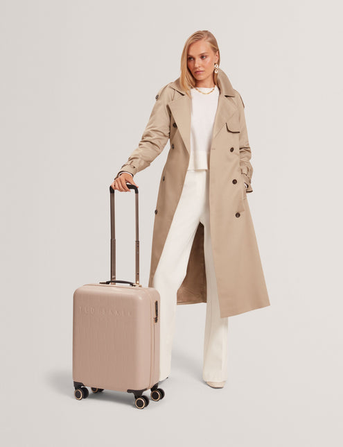 Ted Baker Croc Texture 4-Wheel Hard Cabin Suitcase