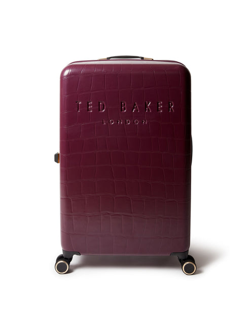 Ted Baker Croc Texture 4-Wheel Hard Shell Large Suitcase