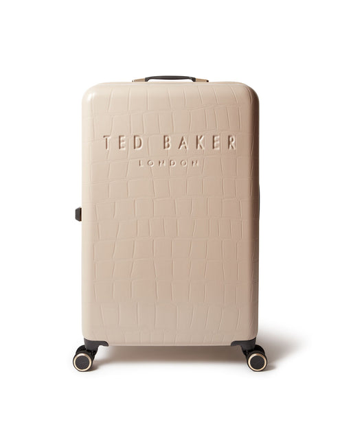 Ted Baker Croc Texture 4-Wheel Hard Shell Large Suitcase
