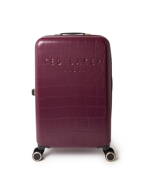 Ted Baker Croc Texture 4-Wheel Hard Shell Medium Suitcase