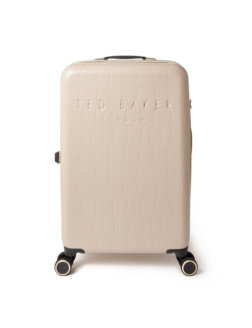 Ted Baker Croc Texture 4-Wheel Hard Shell Medium Suitcase