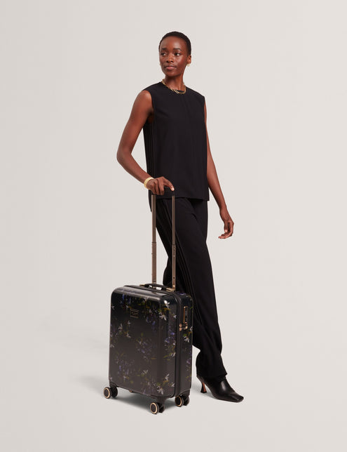 Ted Baker Dark Floral 4-Wheel Hard Cabin Suitcase