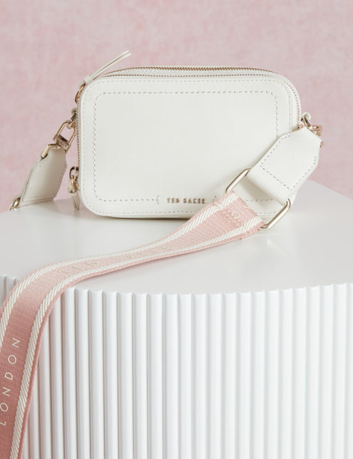 Ted Baker Logo Webbing Leather Crossbody Camera Bag