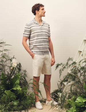 Ted Baker Striped Knit Relaxed Short Sleeve Shirt