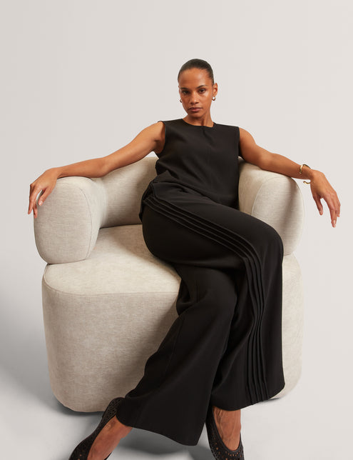 Ted Baker Piping Detail Wide Leg Trousers