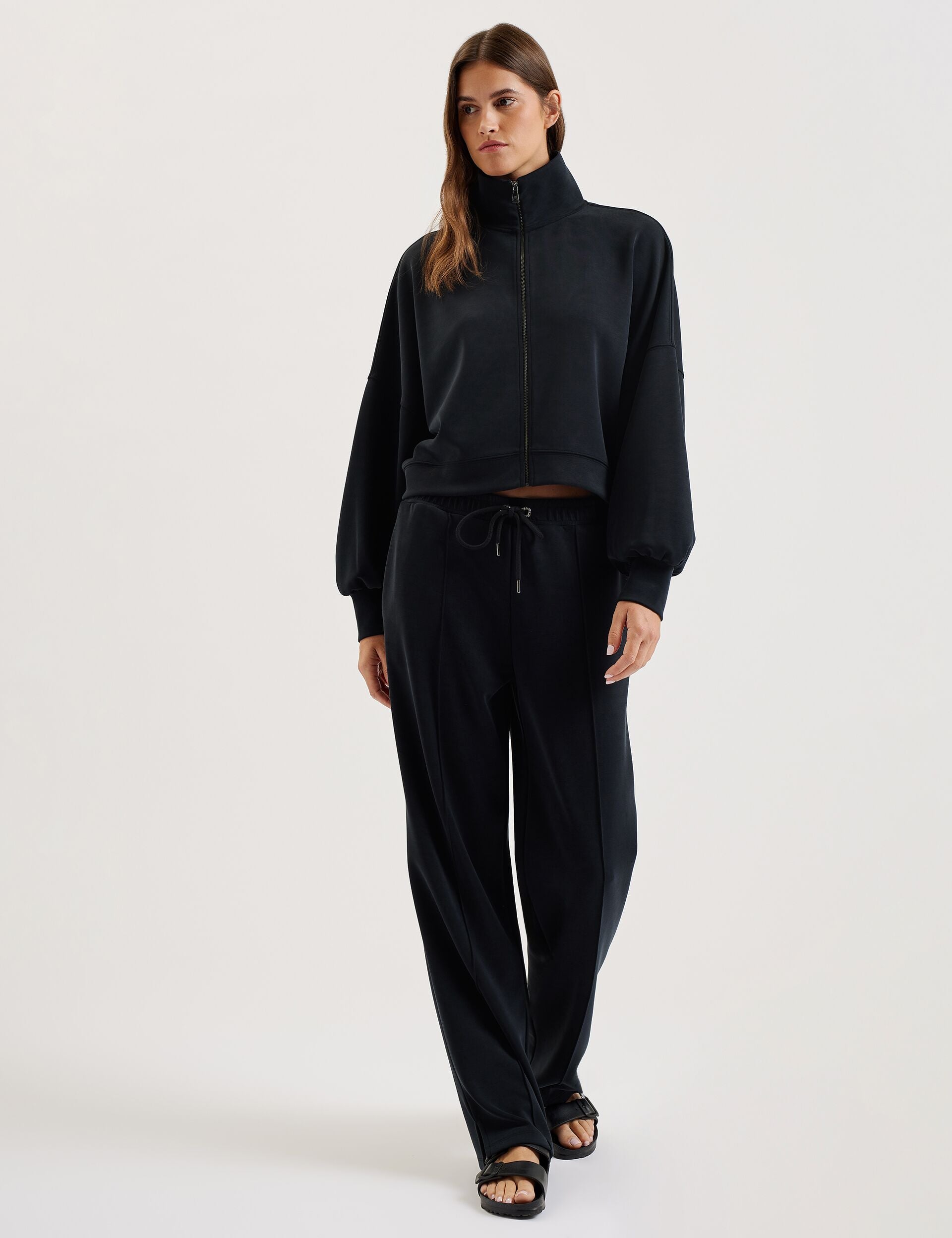 Nowelll Cupro Split Hem Jogger Ivory