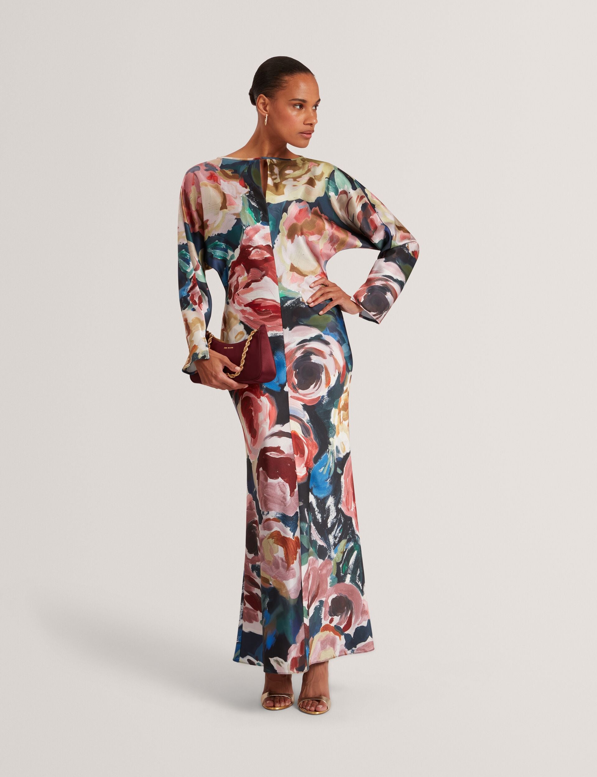 Ted Baker Bold Floral Print Hourglass Maxi Dress