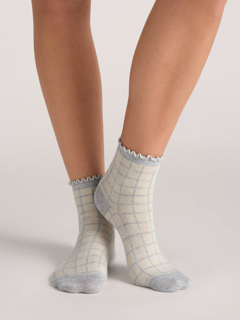 RUFFLE ANKLET | MID GREY