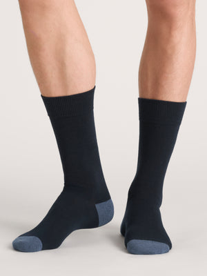 3 PK MENS NON TERRY CREW | BLUE