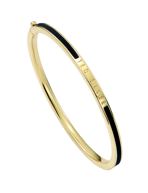 Ted Baker Black Enamel Slim Bangle Bracelet