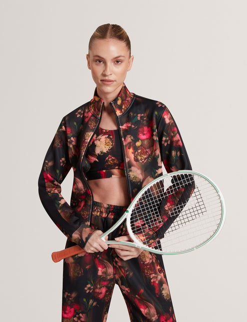 Ted Baker Floral Print Zip-Up Light Track Jacket