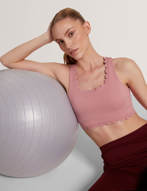Ted Baker Scalloped Edge Racerback Yoga Bra