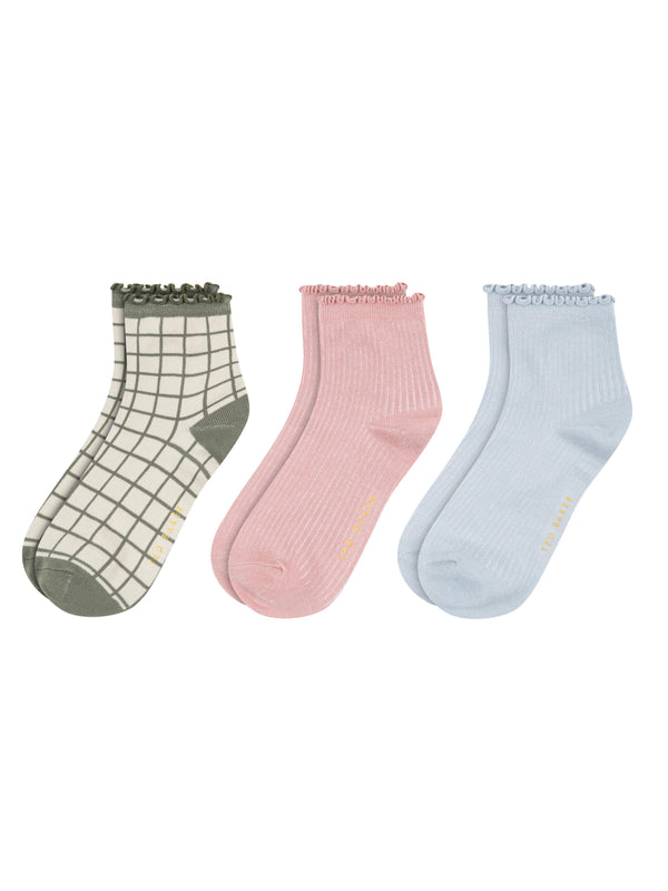 RUFFLE ANKLET | DARK GREEN